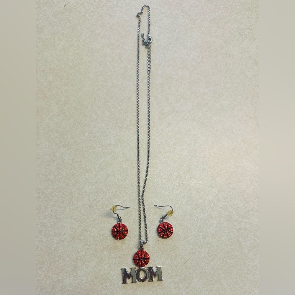 Sam Moon Basketball Mom Necklace and Earrings